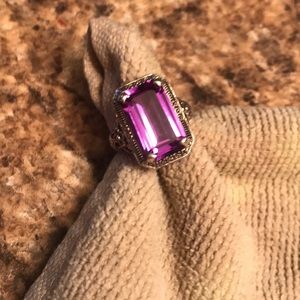 Purple  / silver ring